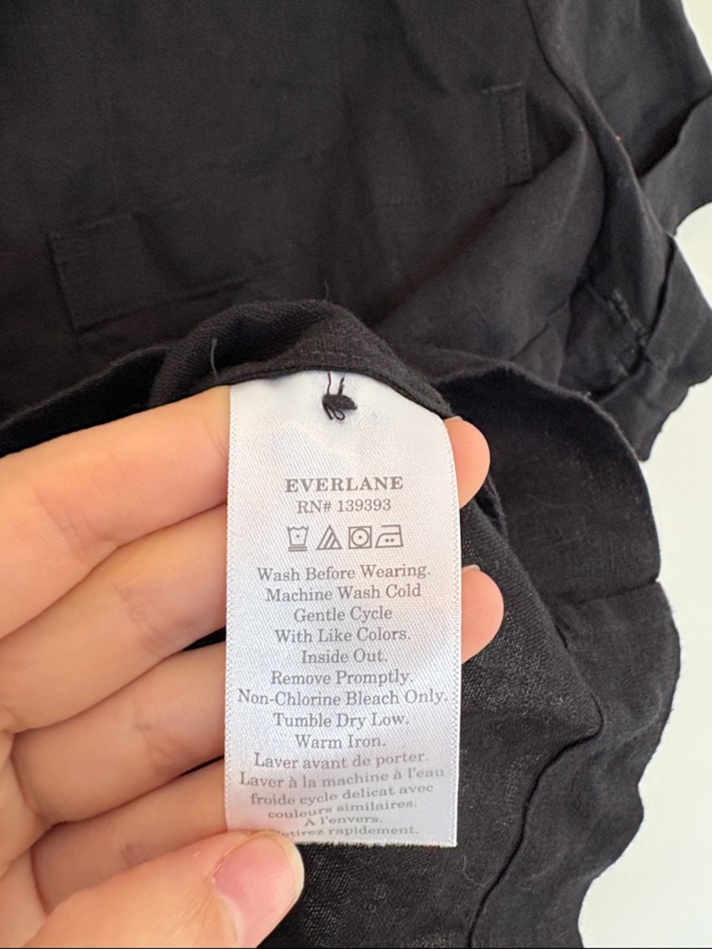 Everlane Linen Workwear Button Up Shirt black small - Picture 7 of 8